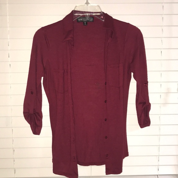 Red Business Like Button Down - Picture 1 of 5